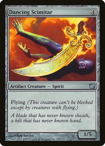 Dancing Scimitar, Magic card 9ED 292★ — Ninth Edition set
