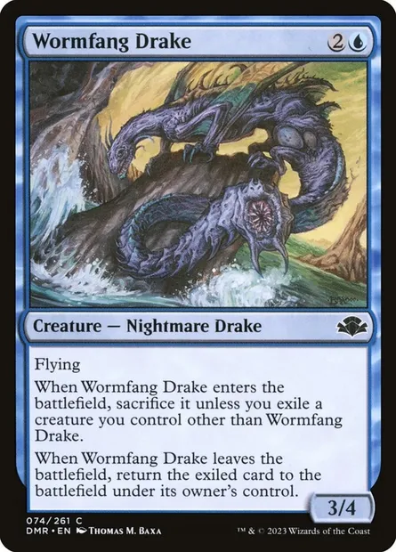 Wormfang Drake, Magic card DMR 74 — Dominaria Remastered set