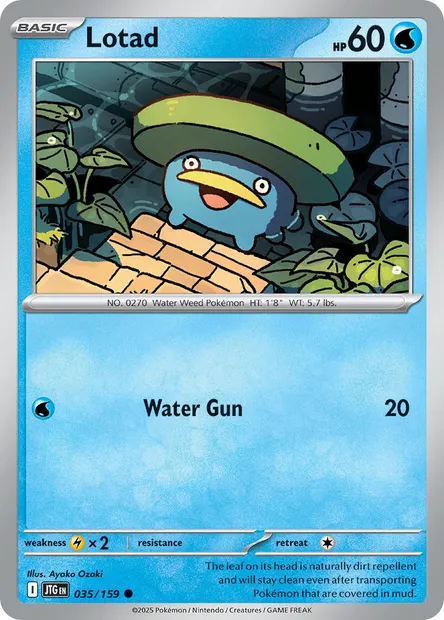 Lotad, Pokémon card JTG 035 — Journey Together set