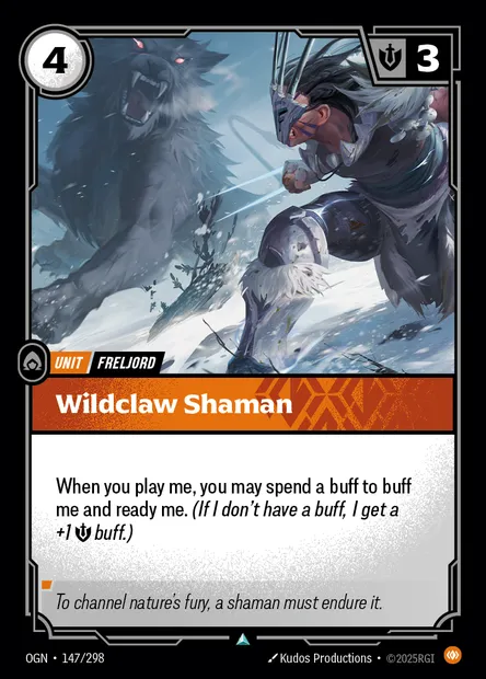 Wildclaw Shaman, carte Riftbound OGN 147 — extension Origins