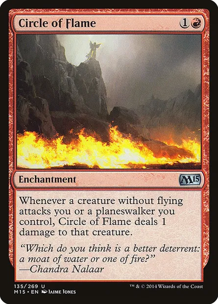 Circle of Flame, Magic card M15 135 — Magic 2015 set