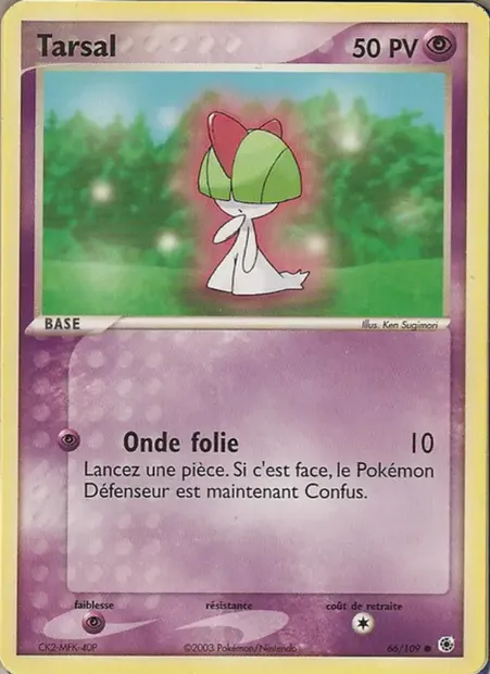 Tarsal, carte Pokémon RS 66 — extension EX Rubis & Saphir