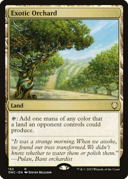 Exotic Orchard, Magic card ONC 152 — Phyrexia: All Will Be One Commander set