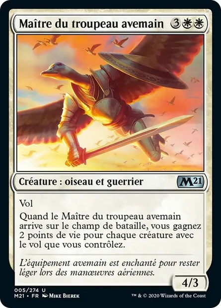 Maître du troupeau avemain, carte Magic M21 5 — extension Core Set 2021