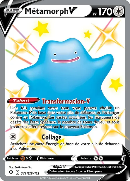 Métamorph V, carte Pokémon SHF SV118 — extension Destinées Radieuses