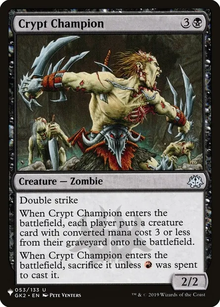 Crypt Champion, Magic card PLST GK2-53 — The List set