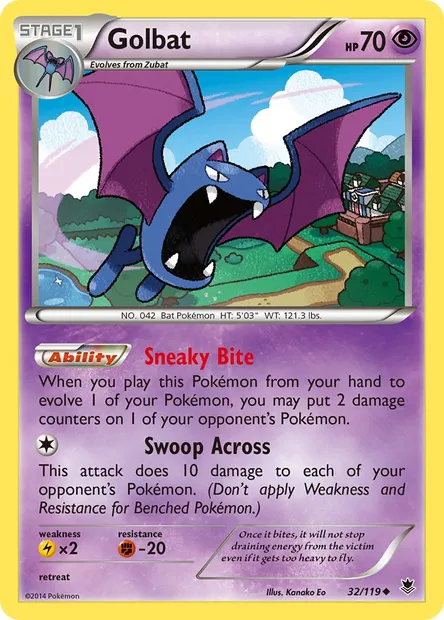 Golbat, Pokémon card PHF 32 — Phantom Forces set