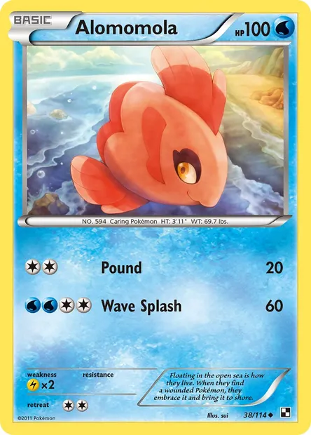 Alomomola, Pokémon card BLW 38 — Black & White set