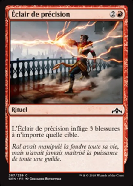 Éclair de précision, carte Magic GRN 267 — extension Les Guildes de Ravnica