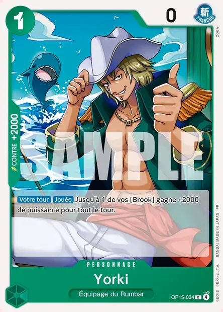 Yorki, carte One Piece OP15-034 — extension AVENTURE SUR L'ÎLE DE DIEU