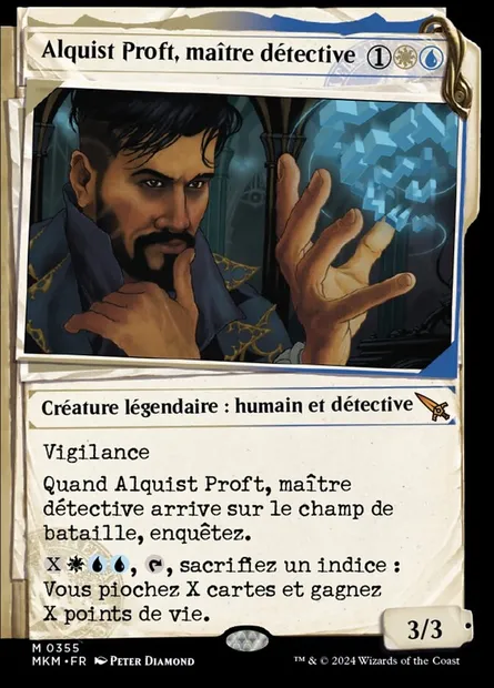 Alquist Proft, maître détective, carte Magic MKM 355 — extension Murders at Karlov Manor