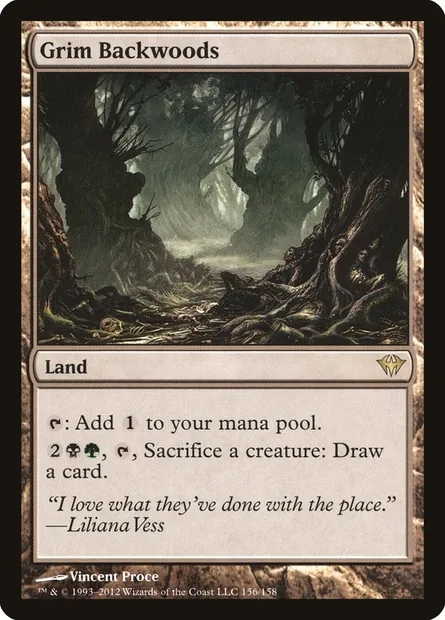 Grim Backwoods, Magic card DKA 156 — Dark Ascension set