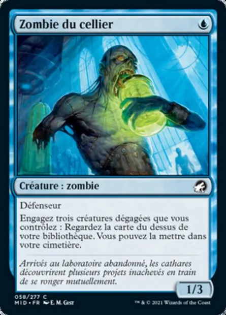 Zombie du cellier, carte Magic MID 58 — extension Innistrad : chasse de minuit