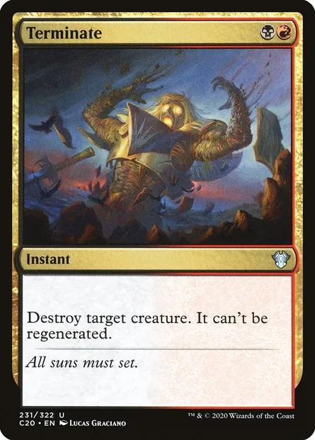 Terminate, Magic card C20 231 — Commander 2020 set