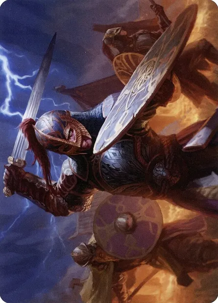Beskir Shieldmate // Beskir Shieldmate, carte Magic AKHM 1 — extension Kaldheim Art Series