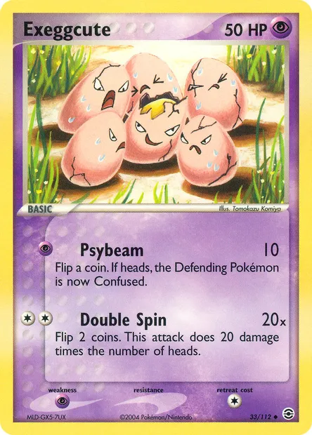 Exeggcute, Pokémon card RG 33 — FireRed & LeafGreen set