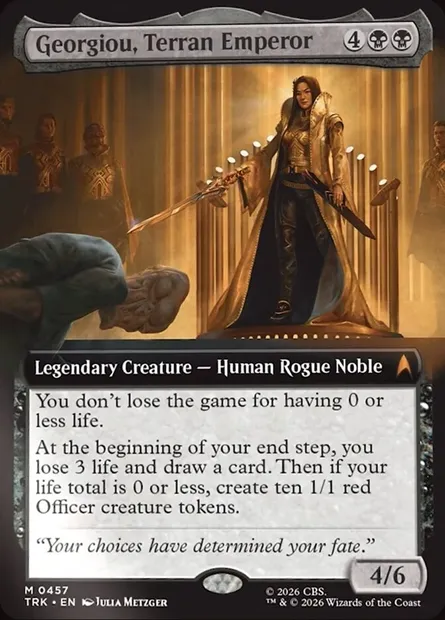Georgiou, Terran Emperor, Magic card TRK 457 — Star Trek set