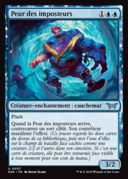 Peur des imposteurs, carte Magic DSK 57 — extension Duskmourn: House of Horror