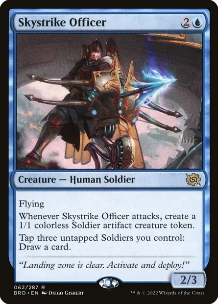 Skystrike Officer, Magic card PBRO 62p — The Brothers' War Promos set