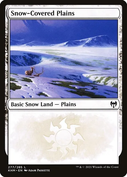 Snow-Covered Plains, Magic card KHM 277 — Kaldheim set