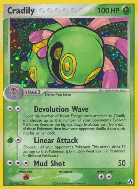 Cradily, Pokémon card LM 3 — Legend Maker set
