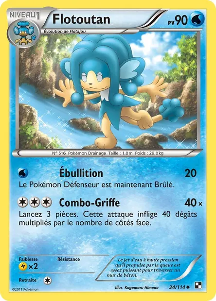 Flotoutan, carte Pokémon BLW 34 — extension Noir & Blanc
