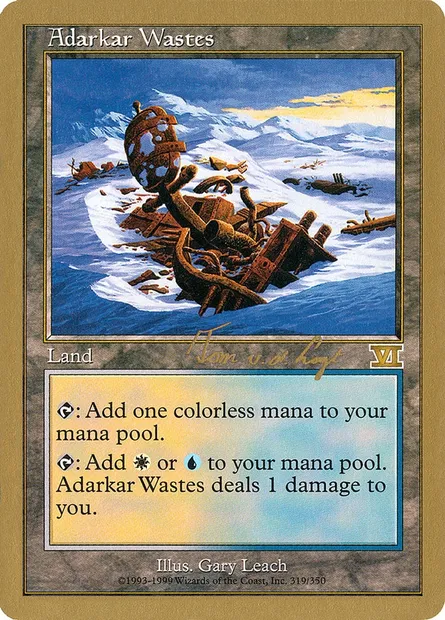 Adarkar Wastes, Magic card WC00 tvdl319 — World Championship Decks 2000 set