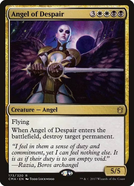 Angel of Despair, Magic card CMA 173 — Commander Anthology set