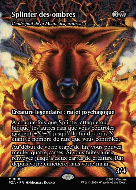 Cendrepoil de la Meute des ombres, carte Magic PZA 6 — extension Teenage Mutant Ninja Turtles Source Material