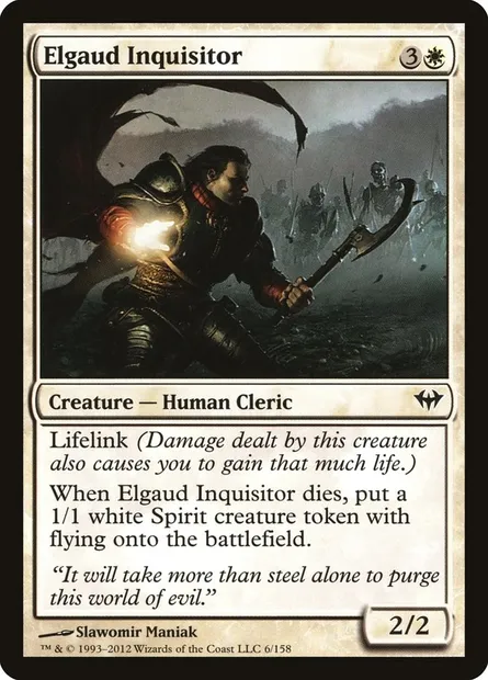 Elgaud Inquisitor, Magic card DKA 6 — Dark Ascension set
