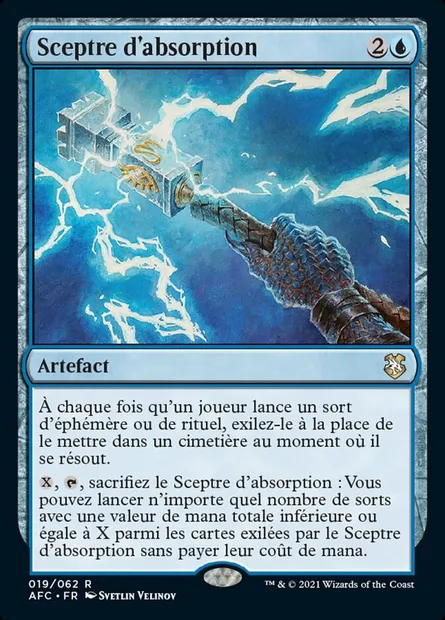 Sceptre d'absorption, carte Magic AFC 19 — extension Forgotten Realms Commander