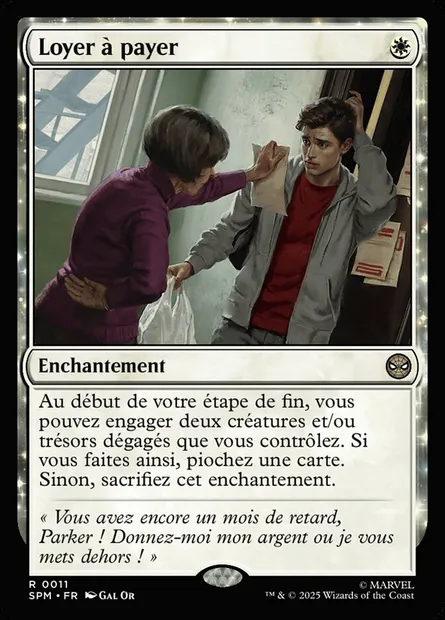 Loyer à payer, carte Magic SPM 11 — extension Marvel's Spider-Man