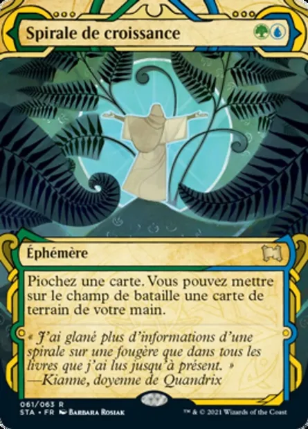 Spirale de croissance, carte Magic STA 61 — extension Strixhaven Mystical Archive