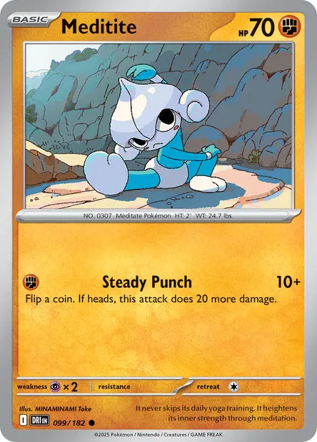 Meditite, Pokémon card DRI 099 — Destined Rivals set