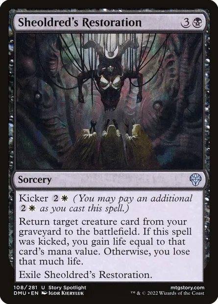 Sheoldred's Restoration, Magic card DMU 108 — Dominaria United set