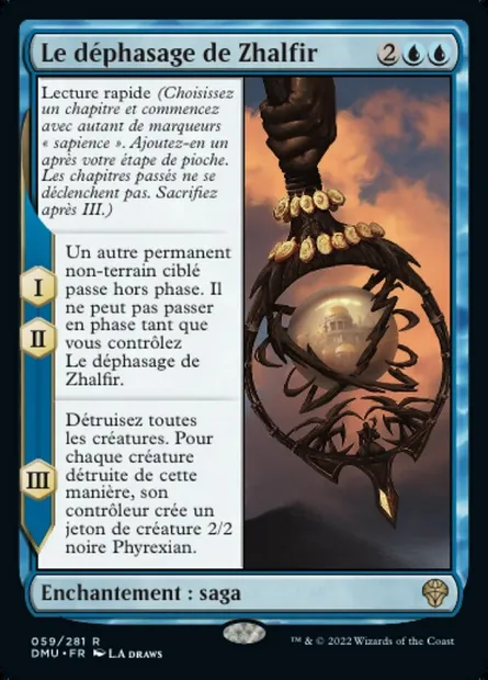 Le déphasage de Zhalfir, carte Magic DMU 59 — extension Dominaria Uni