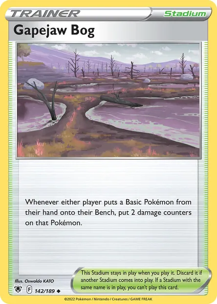 Gapejaw Bog, Pokémon card ASR 142 — Astral Radiance set