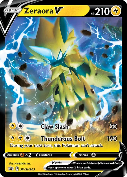 Zeraora V, Pokémon card SWSH 263 — SWSH Black Star Promos set