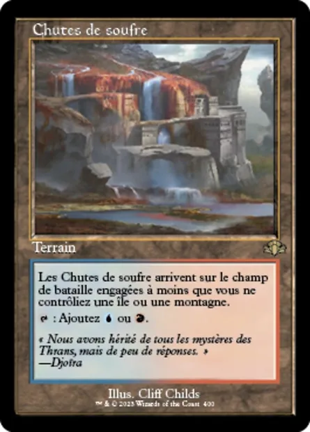 Chutes de soufre, carte Magic DMR 400 — extension Dominaria Remastered
