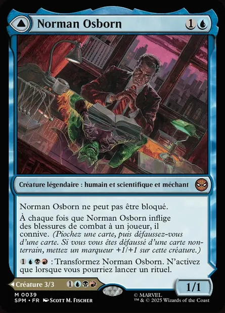 Norman Osborn // Bouffon vert, carte Magic SPM 39 — extension Marvel's Spider-Man