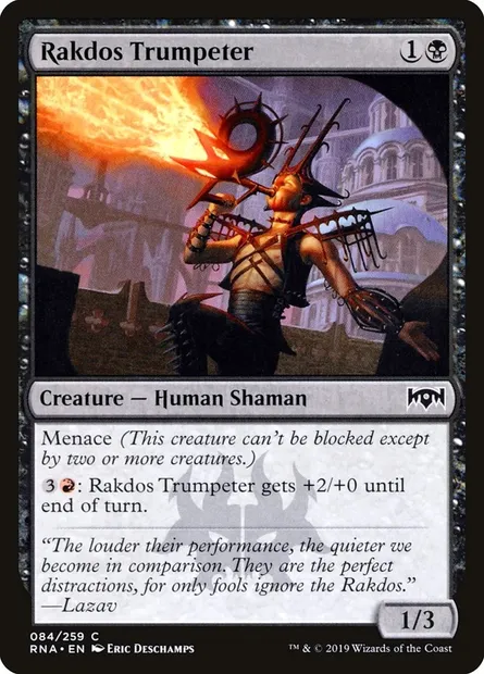 Rakdos Trumpeter, Magic card RNA 84 — Ravnica Allegiance set