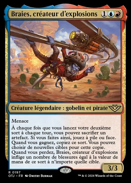 Braies, créateur d'explosions, carte Magic OTJ 197 — extension Outlaws of Thunder Junction