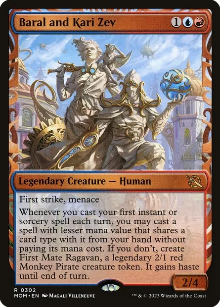 Baral and Kari Zev, Magic card MOM 302 — March of the Machine set