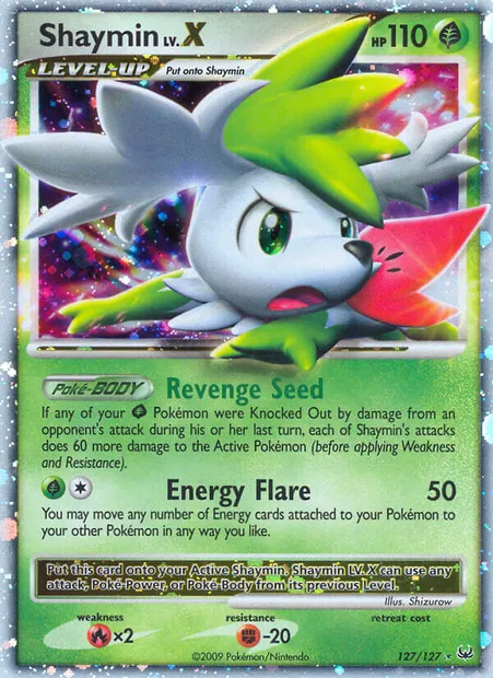 Shaymin LV.X, Pokémon card PL 127 — Platinum set