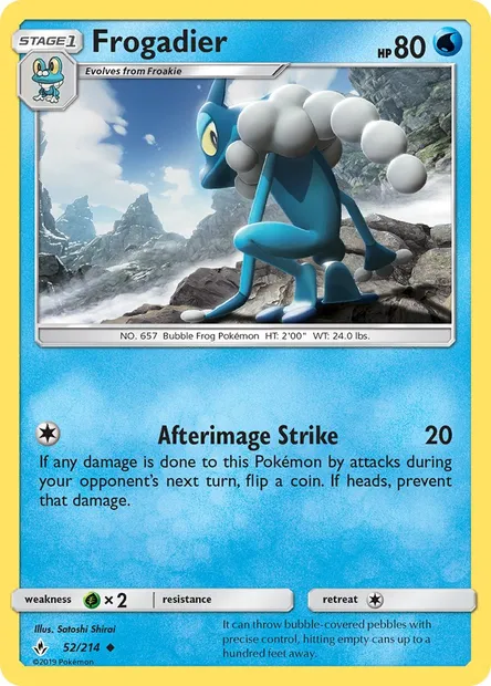 Frogadier, Pokémon card UNB 52 — Unbroken Bonds set