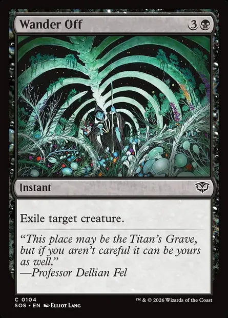 Wander Off, Magic card SOS 104 — Secrets of Strixhaven set