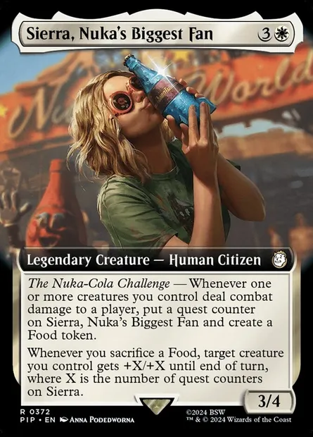 Sierra, Nuka's Biggest Fan, Magic card PIP 372 — Fallout set