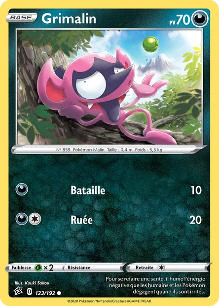 Grimalin, carte Pokémon RCL 123 — extension Clash des Rebelles
