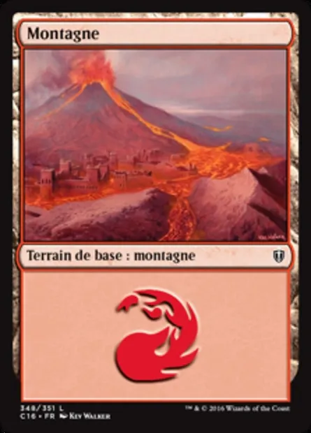 Montagne, carte Magic C16 348 — extension Commander 2016