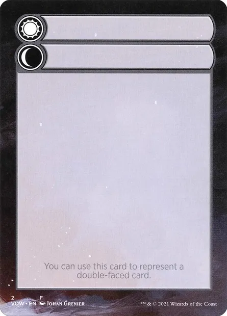 Double-Faced Substitute Card, carte Magic SVOW 2 — extension Innistrad: Crimson Vow Substitute Cards